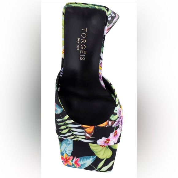 🌺Torgeis Paradise Tropical Mules Block High Heel - Picture 5 of 13